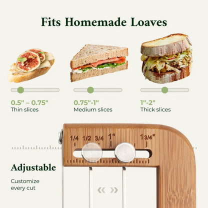 Keechee Adjustable Bread Slicer Knife with Thickness Guide