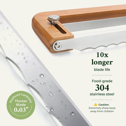 Keechee Adjustable Bread Slicer Knife with Thickness Guide