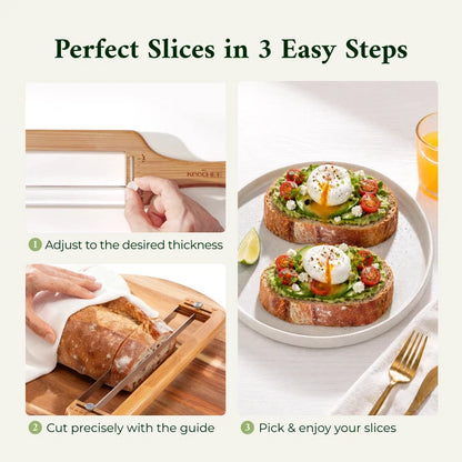 Keechee Adjustable Bread Slicer Knife with Thickness Guide